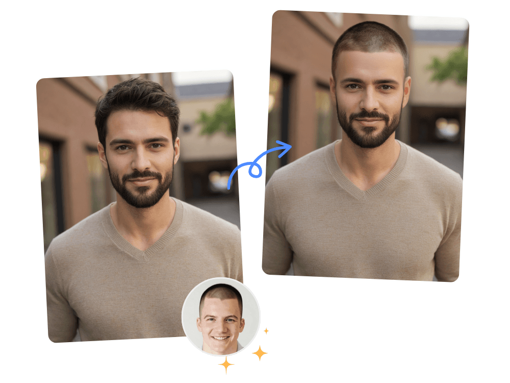 One-click buzz cut preview